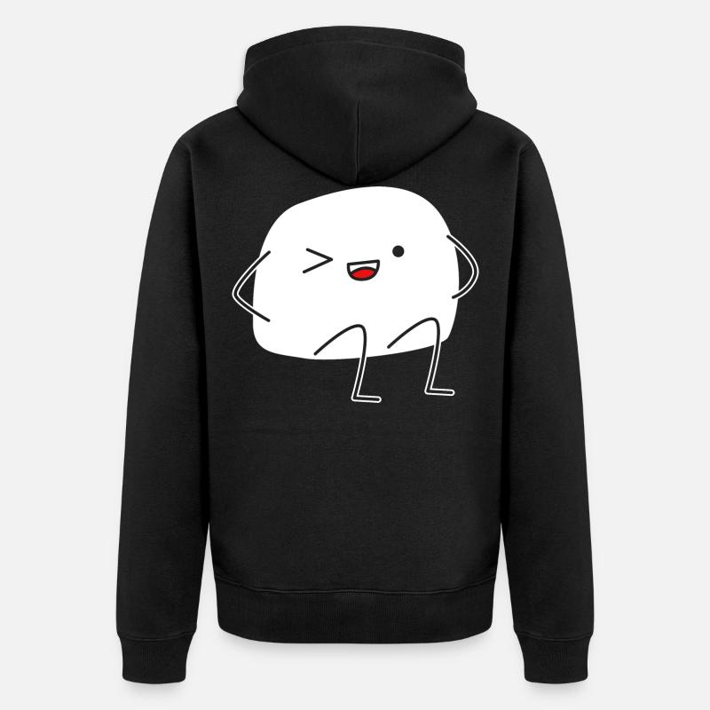 Stein Schere Papier - Unisex Premium Bio Zip Hoodie - Schwarz
