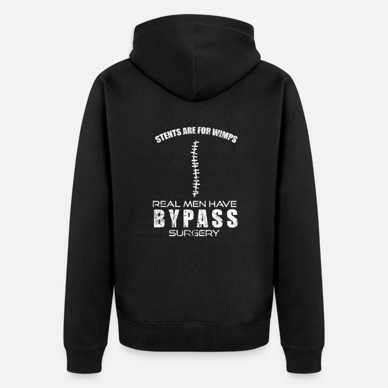 Opération de bypass Stents Hypertension - Veste à capuche bio Premium Unisexe - noir