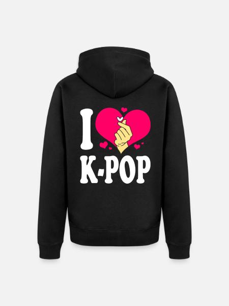 K-Pop - Veste à capuche bio Premium Unisexe - noir