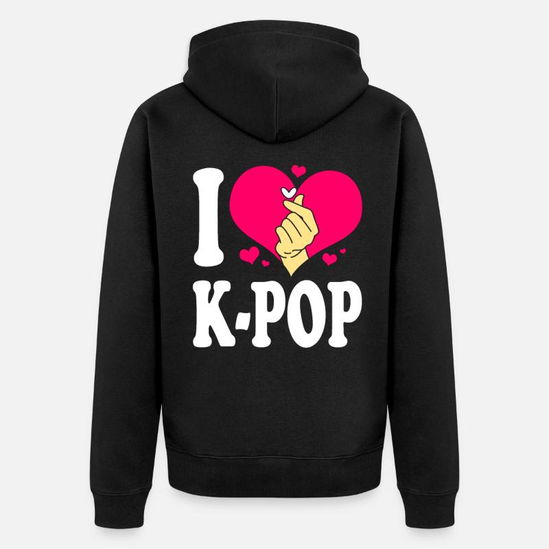 K-Pop - Veste à capuche bio Premium Unisexe - noir