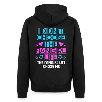 K-Pop Fan Korea Fangirl - Unisex Premium Bio Zip Hoodie - Schwarz - Hinten - Nico (187cm)