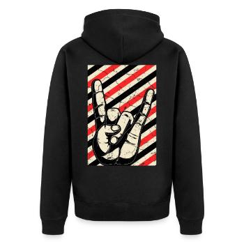 Vintage Punkrock Punks Punk - Veste à capuche bio Premium Unisexe - noir - Dos - Nico (187cm)