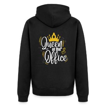 Bureau de bureau secrétaire Office Queen - Veste à capuche bio Premium Unisexe - noir - Dos - Nico (187cm)