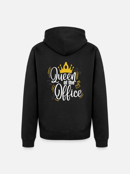 Bürofrau Büro sekretärin Office Queen - Premium økologisk unisex-hættejakke - sort