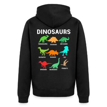 Dinosaures - Veste à capuche bio Premium Unisexe - noir - Dos - Nico (187cm)