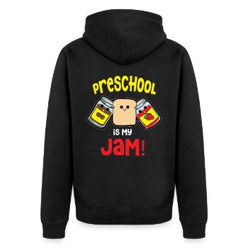 Preschool school nursery sweet gift - Unisex Premium Organic Zip Hoodie - black - Back - Nico (187cm)