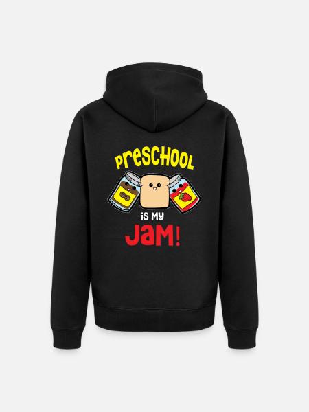 Preschool school nursery sweet gift - Unisex Premium Organic Zip Hoodie - black