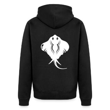 Stingray rays poison sting sea - Unisex Premium Organic Zip Hoodie - black - Back - Nico (187cm)