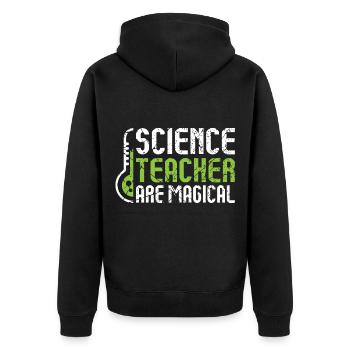 Science Professeur Science - Veste à capuche bio Premium Unisexe - noir - Dos - Nico (187cm)