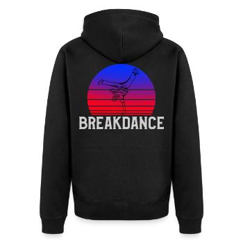 Hip Hop Rap Breakdance B-Boys B-Girls Designs - Veste à capuche bio Premium Unisexe - noir - Dos - Nico (187cm)