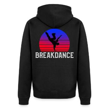 Hip Hop Rap Breakdance B-Boys B-Girls Designs - Veste à capuche bio Premium Unisexe - noir - Dos - Nico (187cm)