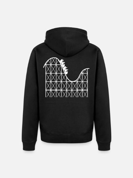 Roller coaster engineer - Unisex Premium Organic Zip Hoodie - black