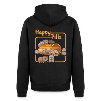 Wombat Animal Doux Australien Outback - Veste à capuche bio Premium Unisexe - noir - Dos - Nico (187cm)