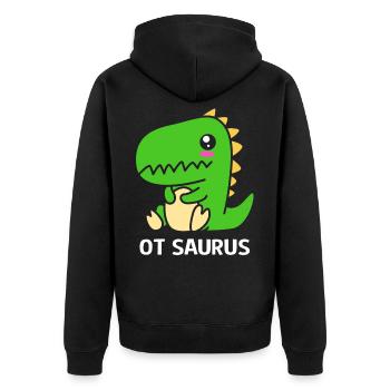 Therapy Therapist Occupational Therapy - Unisex Premium Organic Zip Hoodie - black - Back - Nico (187cm)