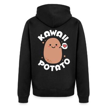 Otaku Kawaii - Veste à capuche bio Premium Unisexe - noir - Dos - Nico (187cm)