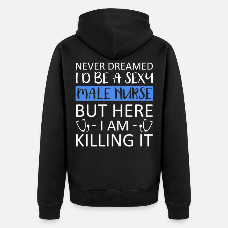 Krankenpfleger Krankenschwester Krankenpflegerin - Unisex Premium Bio Zip Hoodie - Schwarz
