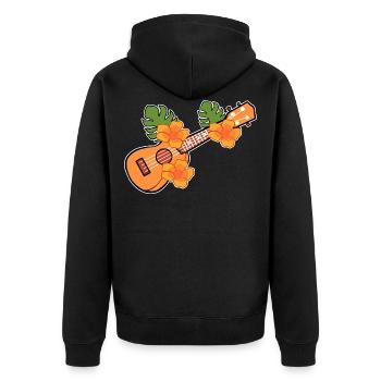 Ukulele - Veste à capuche bio Premium Unisexe - noir - Dos - Nico (187cm)