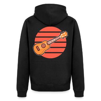 Ukulele - Veste à capuche bio Premium Unisexe - noir - Dos - Nico (187cm)