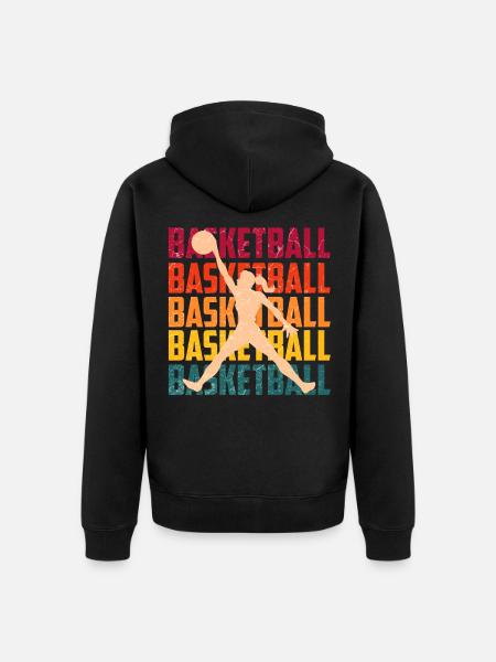 Basket-ball filles - Veste à capuche bio Premium Unisexe - noir