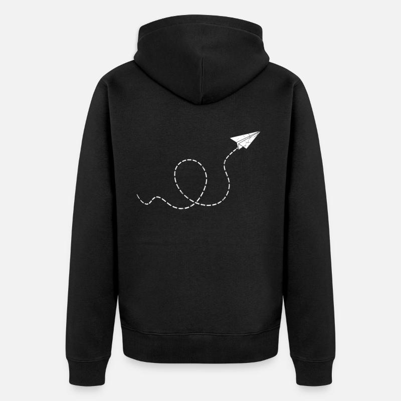 Avion papier avion - Veste à capuche bio Premium Unisexe - noir