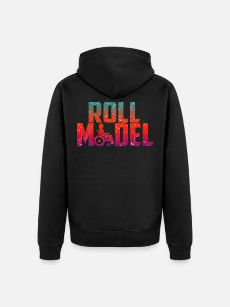 Wheelchair Humor - Unisex Premium Organic Zip Hoodie - black