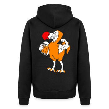 Dodo cadeau oiseau primitive fossil archéologie Geek - Veste à capuche bio Premium Unisexe - noir - Dos - Nico (187cm)