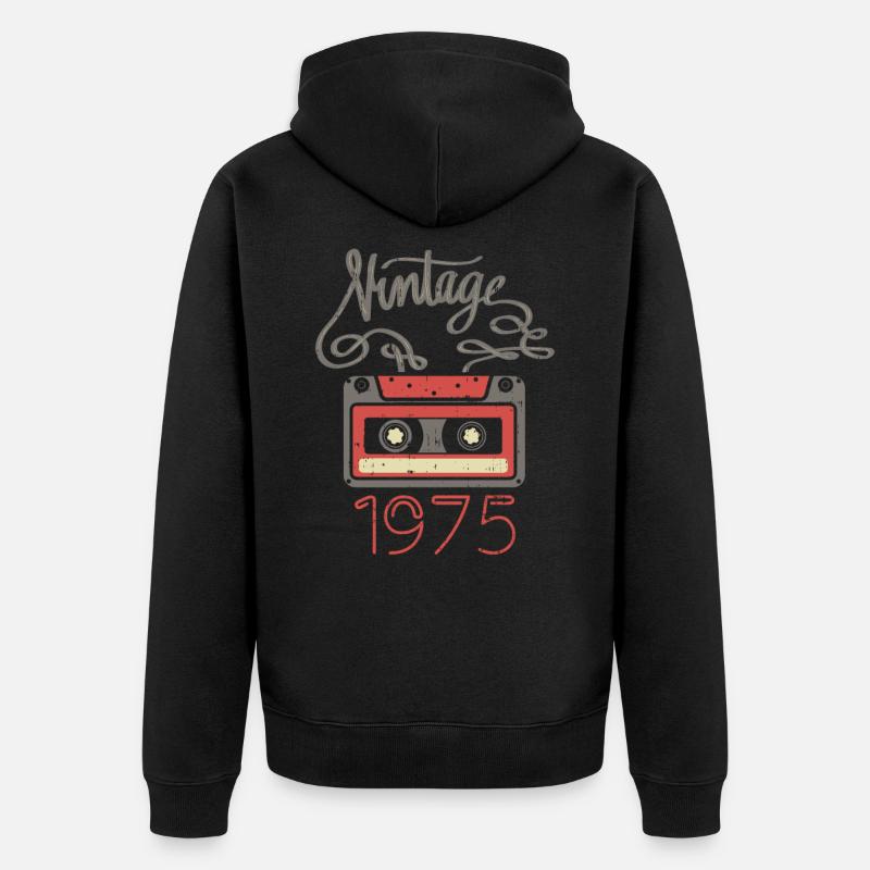 1975 Année de construction - Veste à capuche bio Premium Unisexe - noir