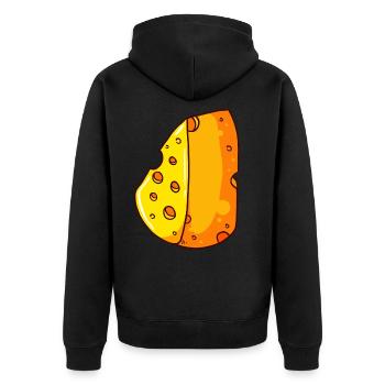 Fromage fromage fromager Parmesan Gourmet - Veste à capuche bio Premium Unisexe - noir - Dos - Nico (187cm)