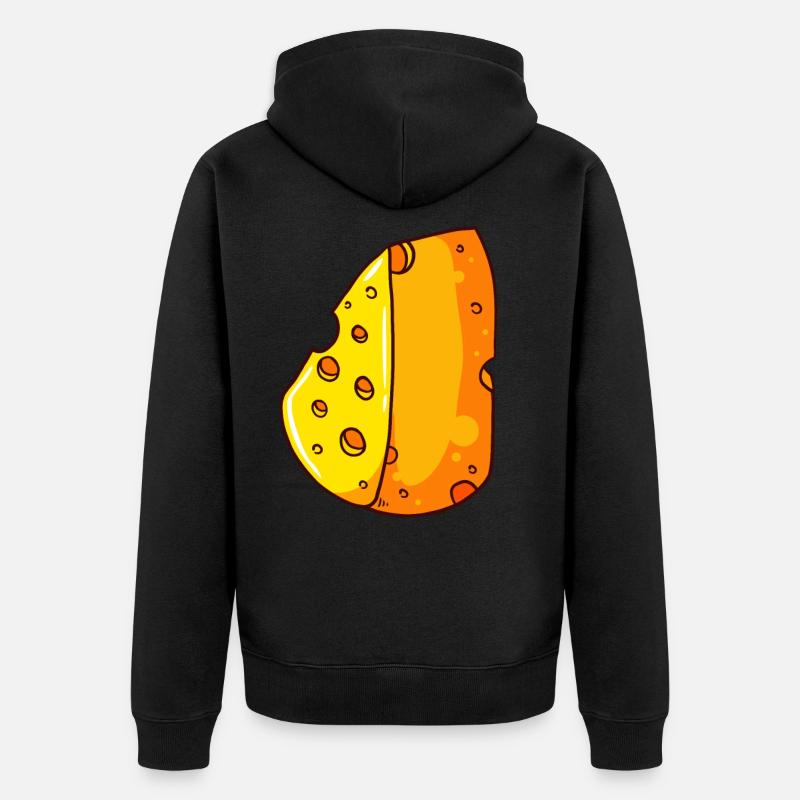 Fromage fromage fromager Parmesan Gourmet - Veste à capuche bio Premium Unisexe - noir
