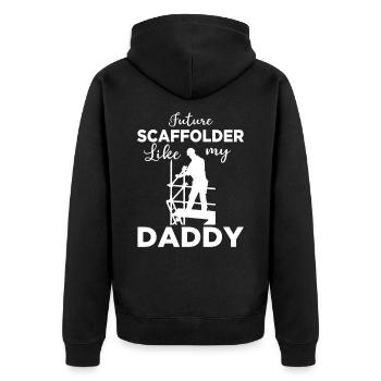 Bâtisseur d’échafaudages Père Construction d’échafaudages - Veste à capuche bio Premium Unisexe - noir - Dos - Nico (187cm)