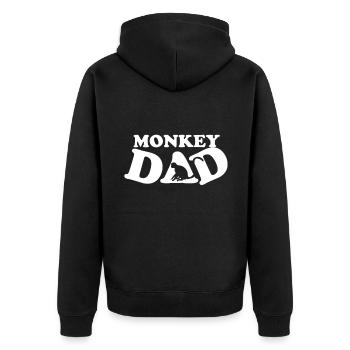Singes singes singe escalade chimpanzee - Veste à capuche bio Premium Unisexe - noir - Dos - Nico (187cm)