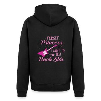 Rock Star E-guitare Rocker Rocker Femme - Veste à capuche bio Premium Unisexe - noir - Dos - Nico (187cm)