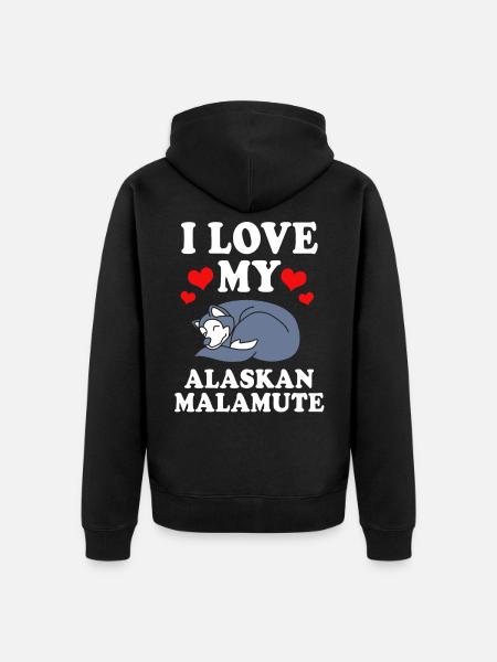 Malamute - Unisex Premium Organic Zip Hoodie - black