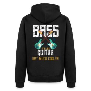 Bass guitariste bassiste bass joueur - Veste à capuche bio Premium Unisexe - noir - Dos - Nico (187cm)