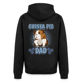 Cobaye Guinée Pig Papa - Veste à capuche bio Premium Unisexe - noir - Dos - Nico (187cm)