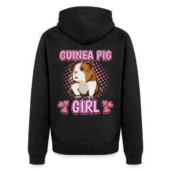 Cobaye Guinée Pig Girl - Veste à capuche bio Premium Unisexe - noir - Dos - Nico (187cm)