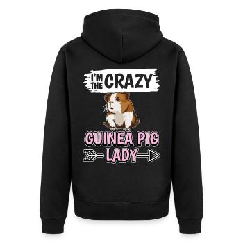 Cobaye I’m The Crazy Guinée Pig Lady - Veste à capuche bio Premium Unisexe - noir - Dos - Nico (187cm)