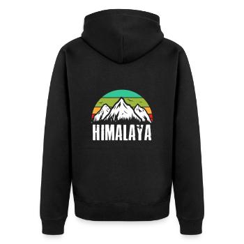 Himalaya Retro Montagnes Alpinistes - Veste à capuche bio Premium Unisexe - noir - Dos - Nico (187cm)