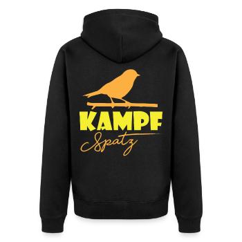 Sparrow Birds House Sparrow Sparrow sparrows - Unisex Premium Organic Zip Hoodie - black - Back - Nico (187cm)