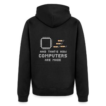 Computer Hardware PC Nerd Carte mère - Veste à capuche bio Premium Unisexe - noir - Dos - Nico (187cm)