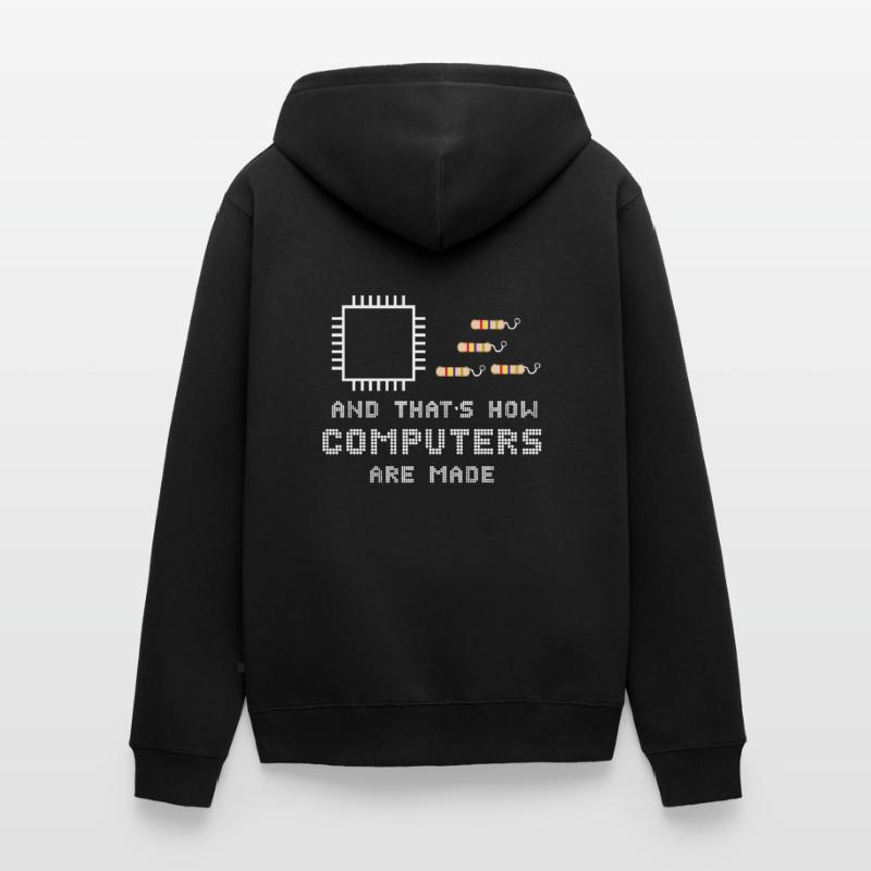 Computer Hardware PC Nerd Carte mère Veste à capuche bio Premium Unisexe