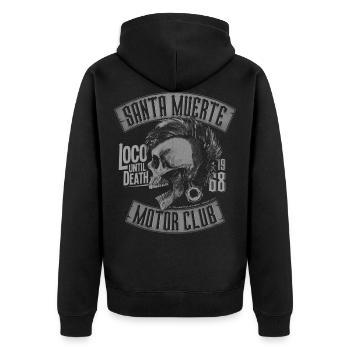 Santa Muerte Motor Club - Veste à capuche bio Premium Unisexe - noir - Dos - Nico (187cm)