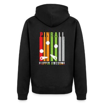 Pinball Pinball Pinball Machine Skill - Unisex Premium Organic Zip Hoodie - black - Back - Nico (187cm)