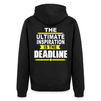 Designerin Grafiker Grafik Designer Künstler - Unisex Premium Bio Zip Hoodie - Schwarz - Hinten - Nico (187cm)