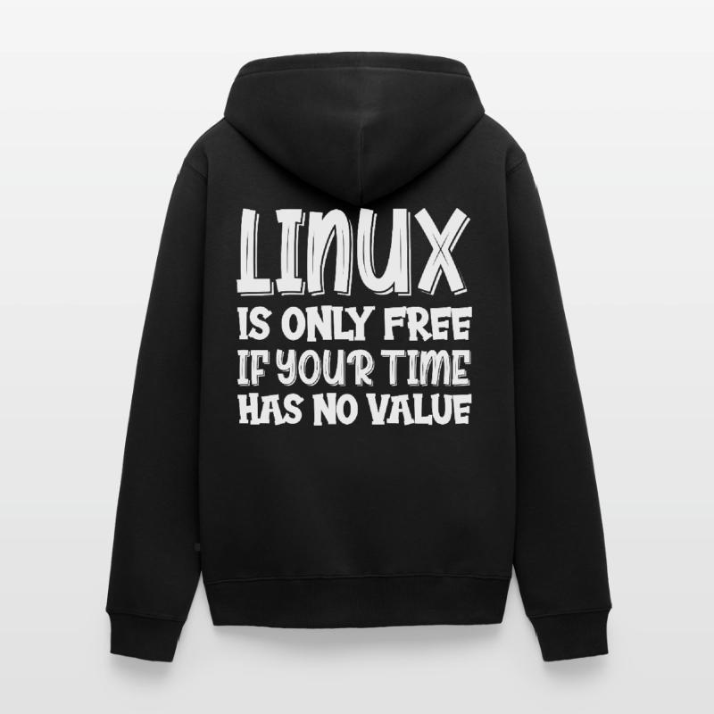 Linux Geek Hacking Informatiker Unisex Premium Bio Zip Hoodie