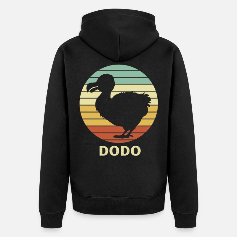 Dodo - Unisex Premium Bio Zip Hoodie - Schwarz