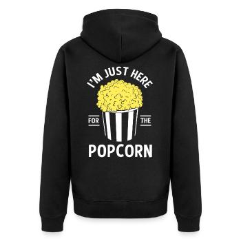 Popcorn cinéaste - Veste à capuche bio Premium Unisexe - noir - Dos - Nico (187cm)