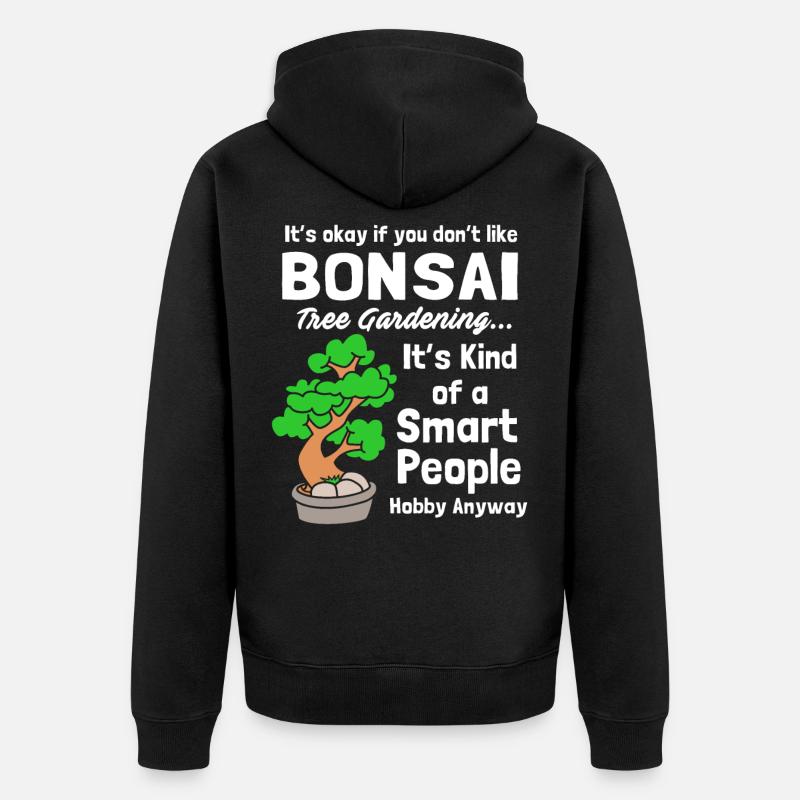 Bonsai Baum - Unisex Premium Bio Zip Hoodie - Schwarz