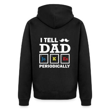 Drôle de père blagues physique chimie Jokes - Veste à capuche bio Premium Unisexe - noir - Dos - Nico (187cm)