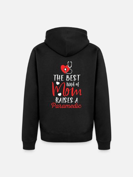 Paramedics and mother ambulance first aid - Unisex Premium Organic Zip Hoodie - black